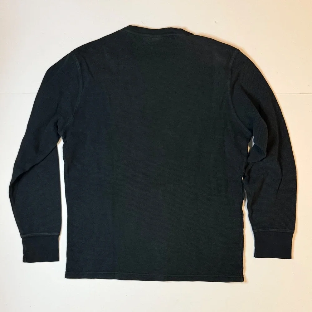 Polo Ralph Lauren Waffle Knit Thermal Shirt Size LG Y2K Cotton L/S